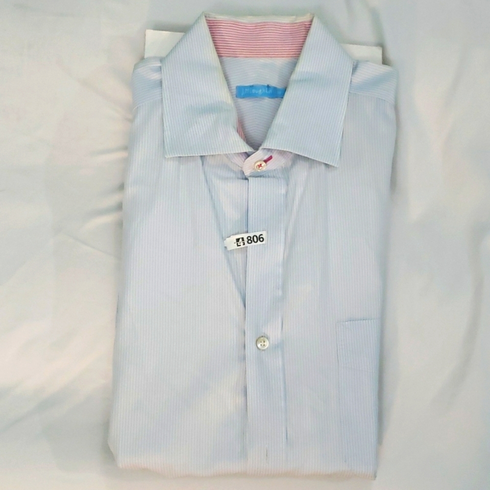 J. McLaughlin Modern Fit Long Sleeve Shirt in Striped (Size M)